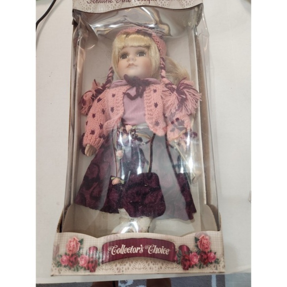 Collector's Choice Porcelain Doll Blonde Hair Pink Outfit Limited Edition In Box
